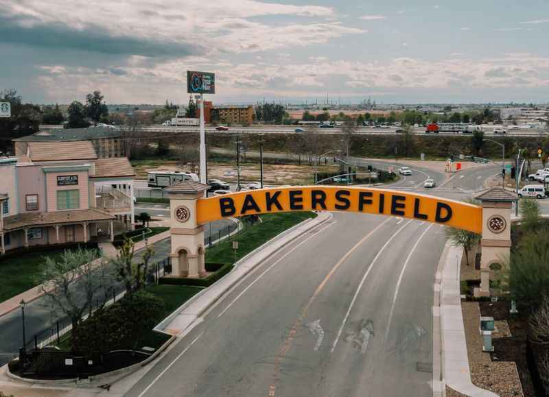 bakersfield name on the road