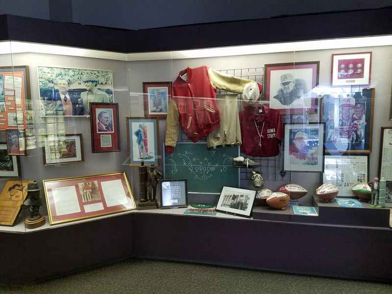 a display of baseball memorabilia and memorabilia