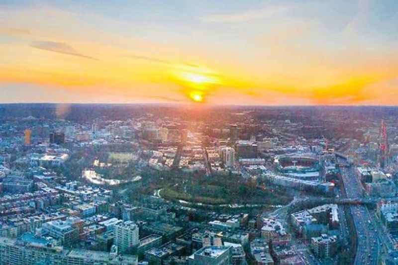 Boston skyline at The Skywalk Observatory