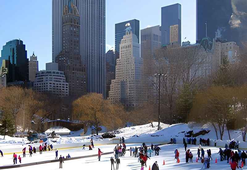 Ice skating at Central Park