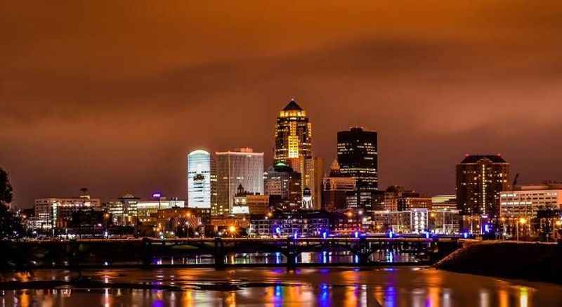 the city skyline at night