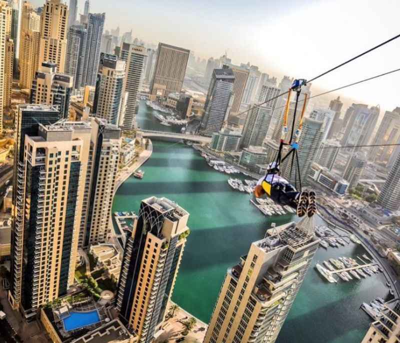 Zipline Over the Dubai Marina