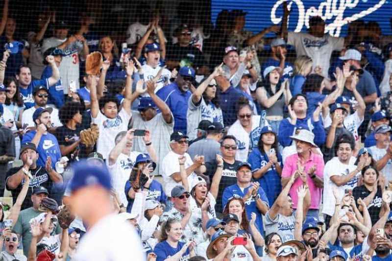 Dodgers at a Baseball Game