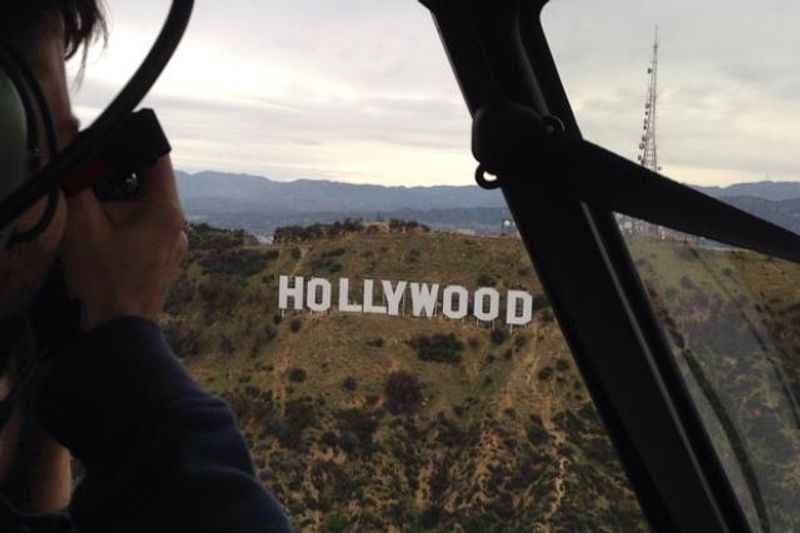 Hollywood Sign From a Helicopter