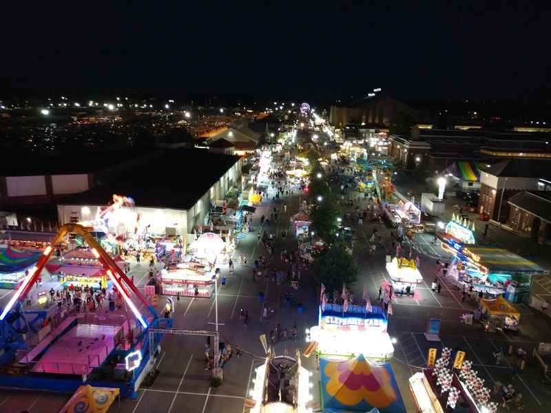 Views from Ferris Wheel at the Indiana State Fair Midway