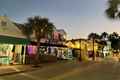 downtown of Key West Duval street with a palm tree