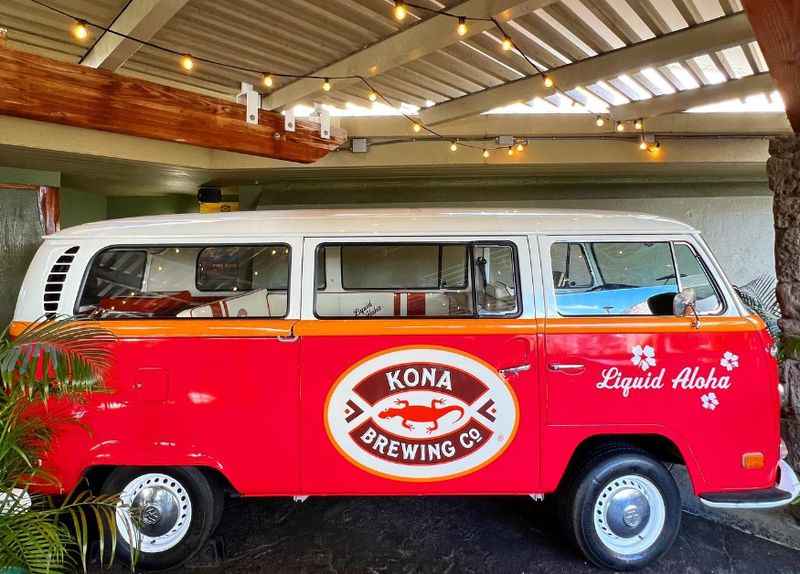 Van inside Kona Brewing Company