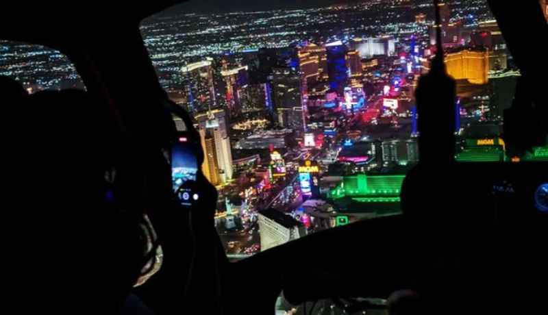 Take a night flight helicopter tour over the Strip