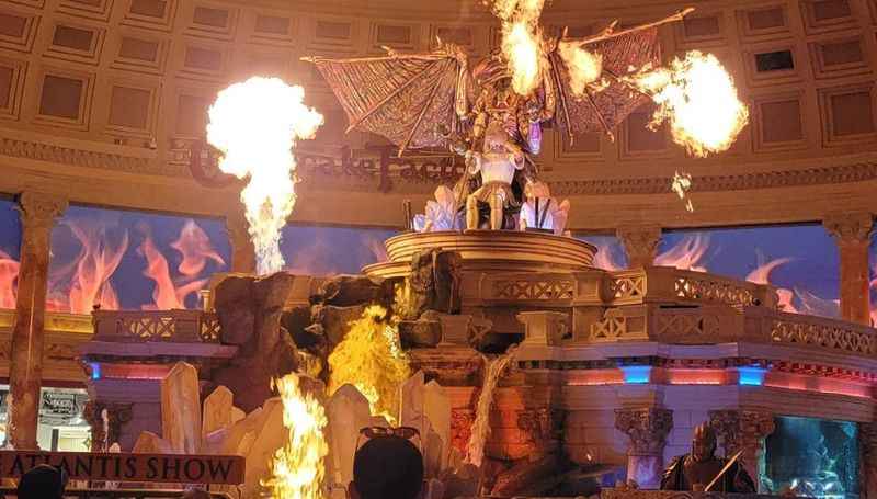 Forum Shops & Fall of Atlantis Show at Caesars Palace Las Vegas