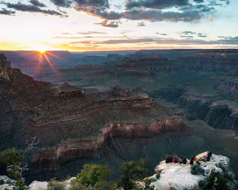 Watching the sunset over the Grand Canyon