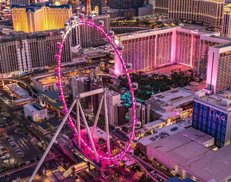 High Roller Ride Over the Las Vegas Skyline