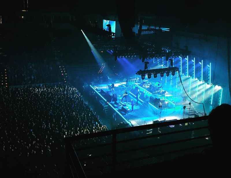 the stage at the concert