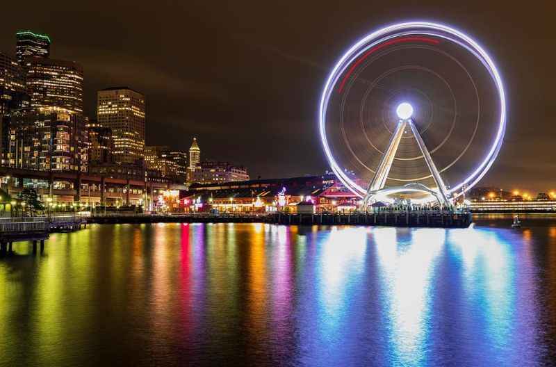 the ferris at night