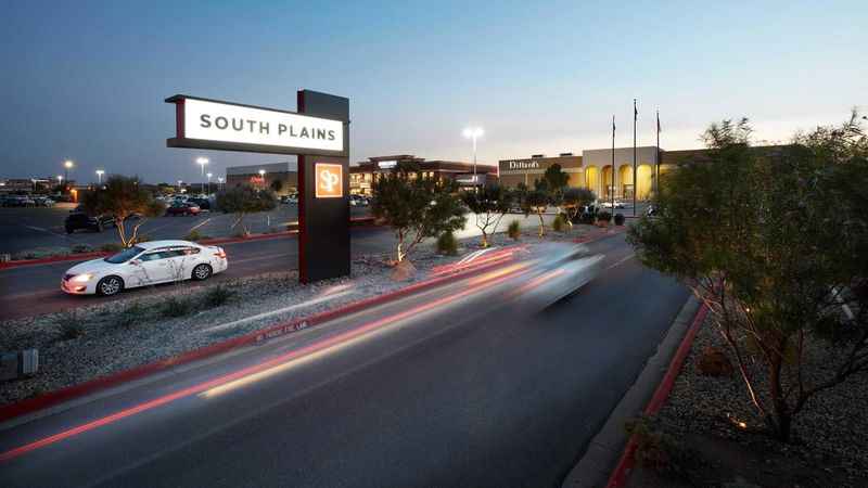 signage ofsouth plains on the road