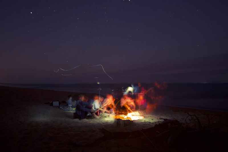 Late-Night Picnic on a Beach