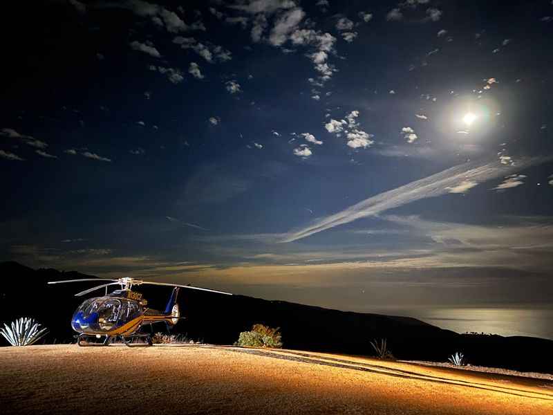 nighttime helicopter tour