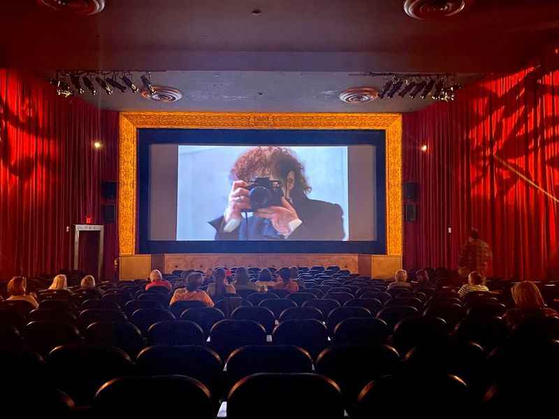 people watching movie in Belcourt Theatre