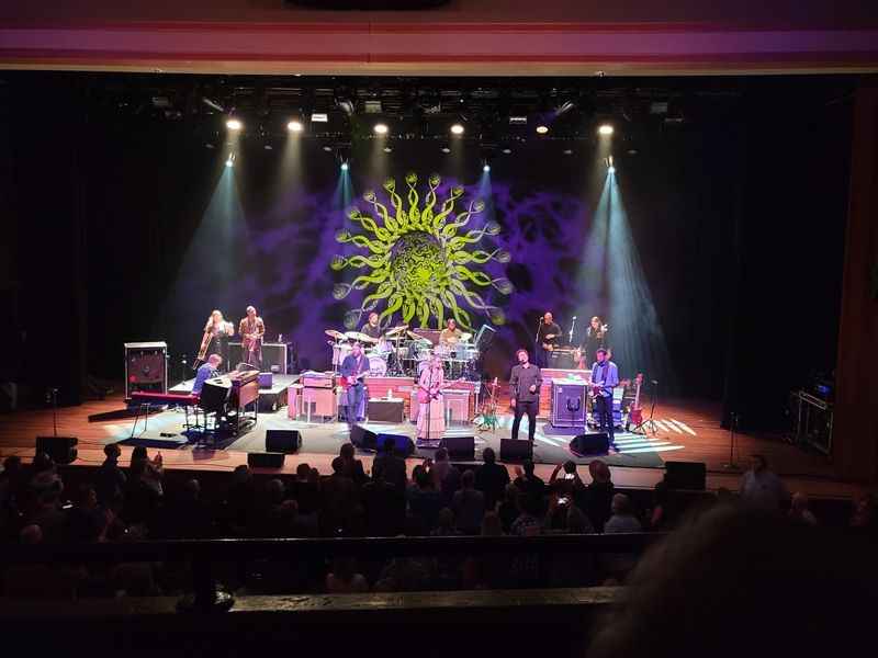 a band performing on a stage