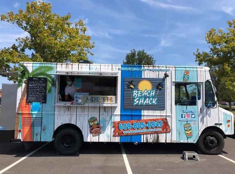 a food truck parked in a parking lot