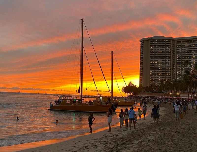 Sunset Cruise Along the Coastline