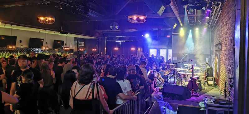 a crowd of people in downtown of orlando