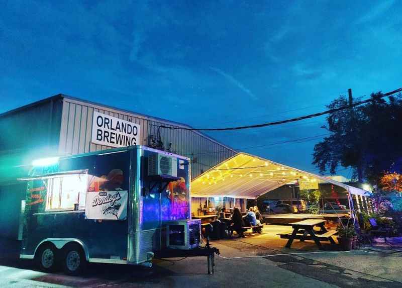 a food truck parked in front of a building