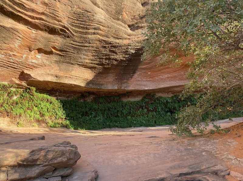 red rock with different formations 