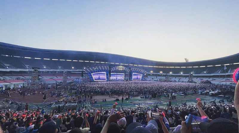 a crowd of people at a stadium