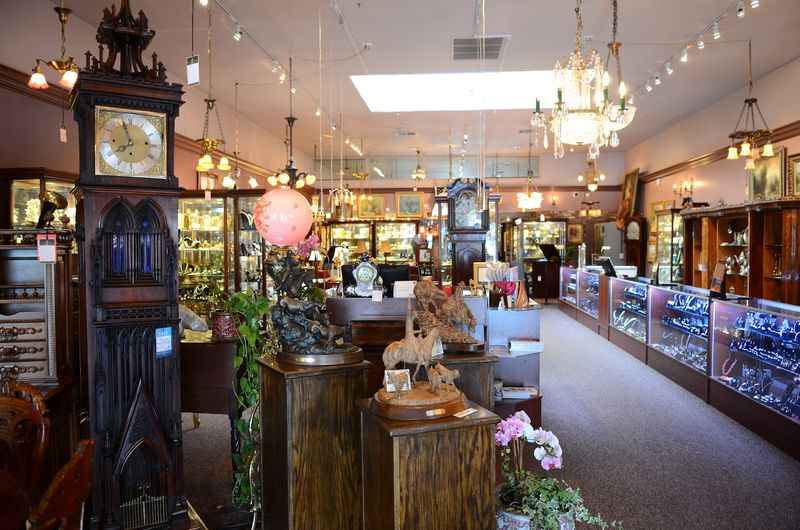 a store with a different display of antiques