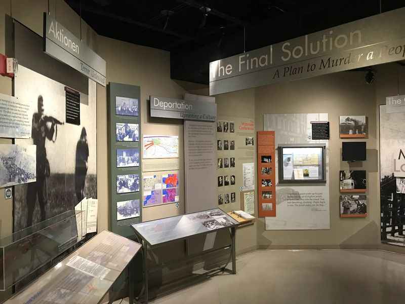 the exhibit area of Florida Holocaust Museum