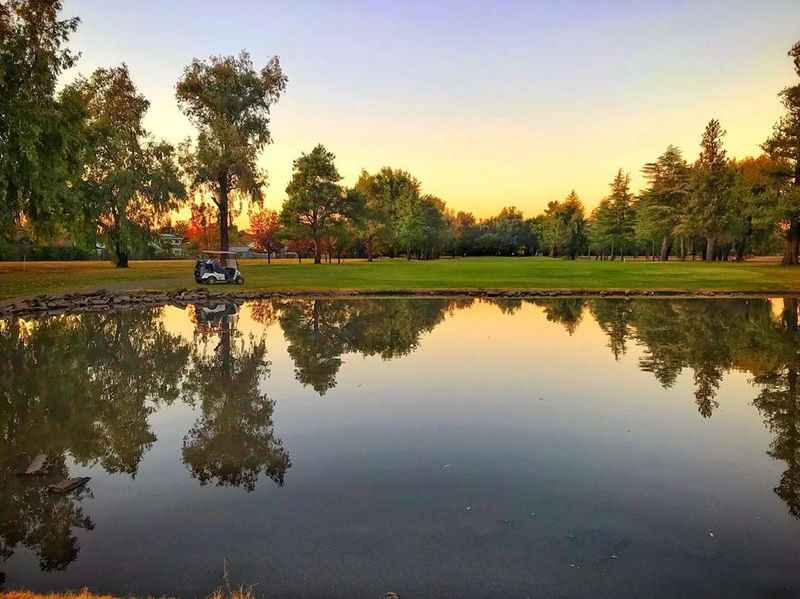 Golf course in Swenson Park at dusk