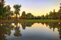 Golf course in Swenson Park at dusk