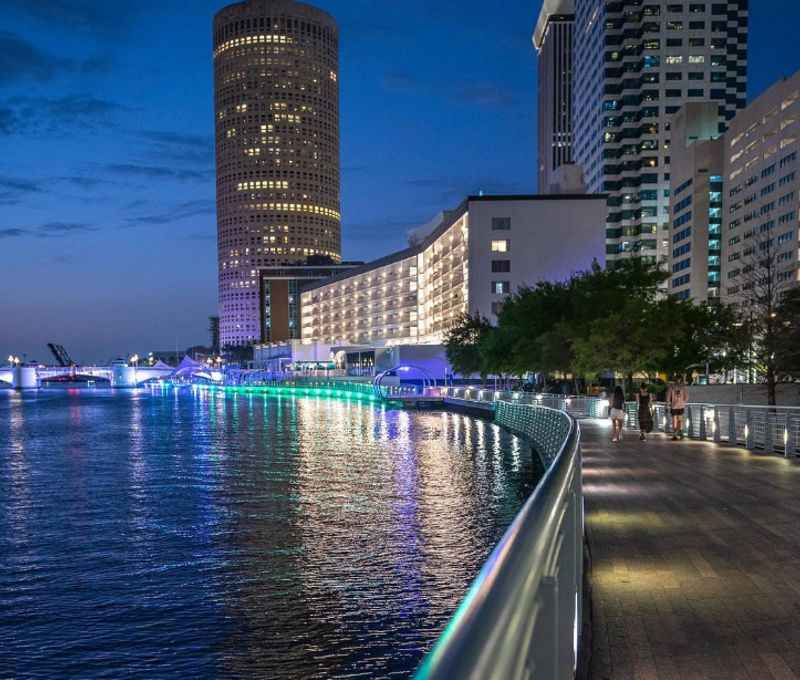 Tampa Riverwalk at Night