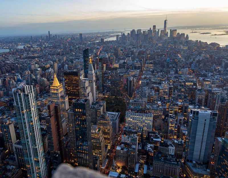 Skyline view from the top of the Empire State Building