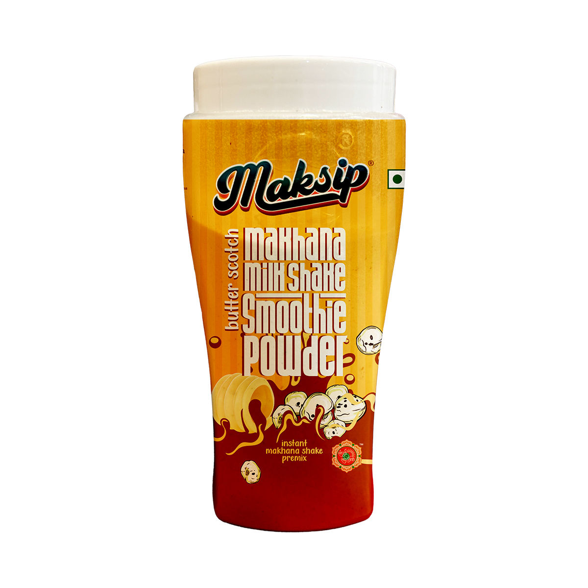 Mithila Naturals Maksip Instant Makhana Milk Shake Powder - 300 g | Butterscotch Flavour