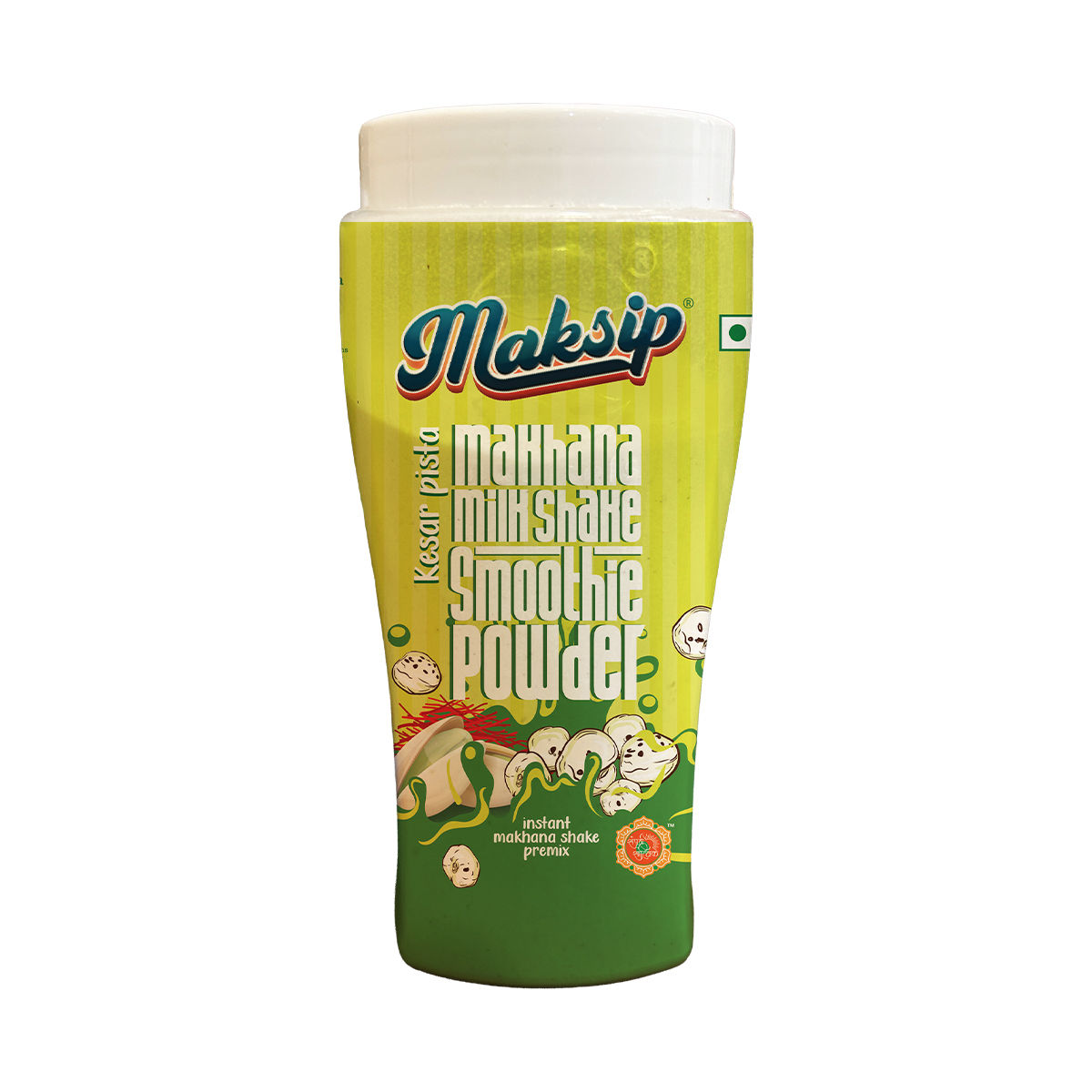Mithila Naturals Maksip Instant Makhana Milk Shake Powder - 300 g | Kesar Pista Flavour