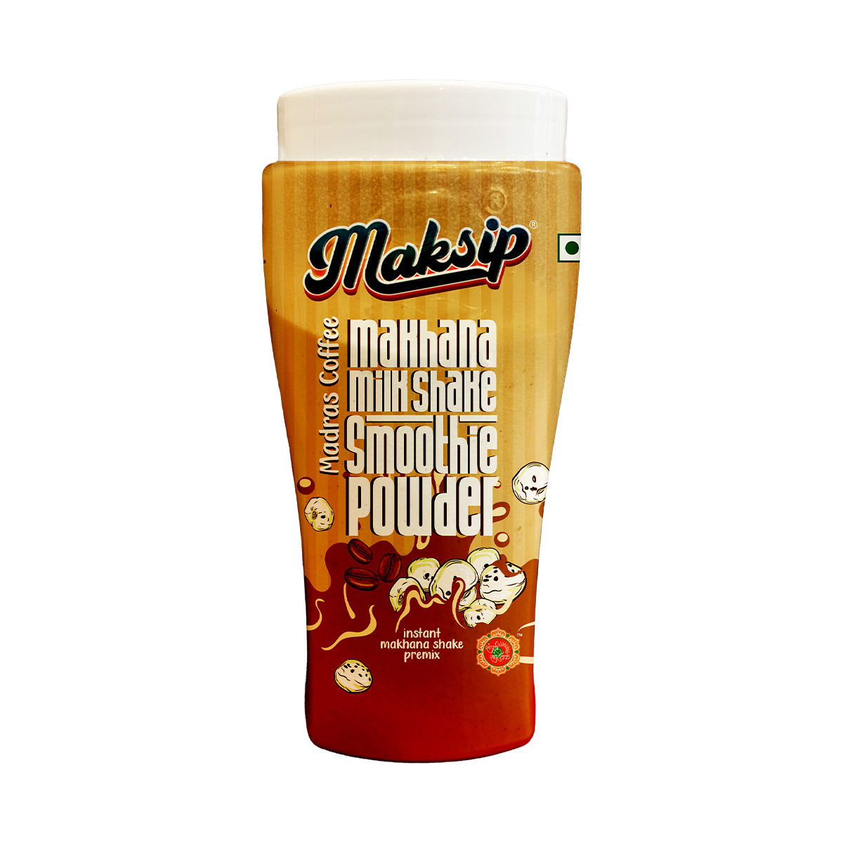 Mithila Naturals Maksip Instant Makhana Milk Shake Powder - 300 g | Madras Coffee Flavour