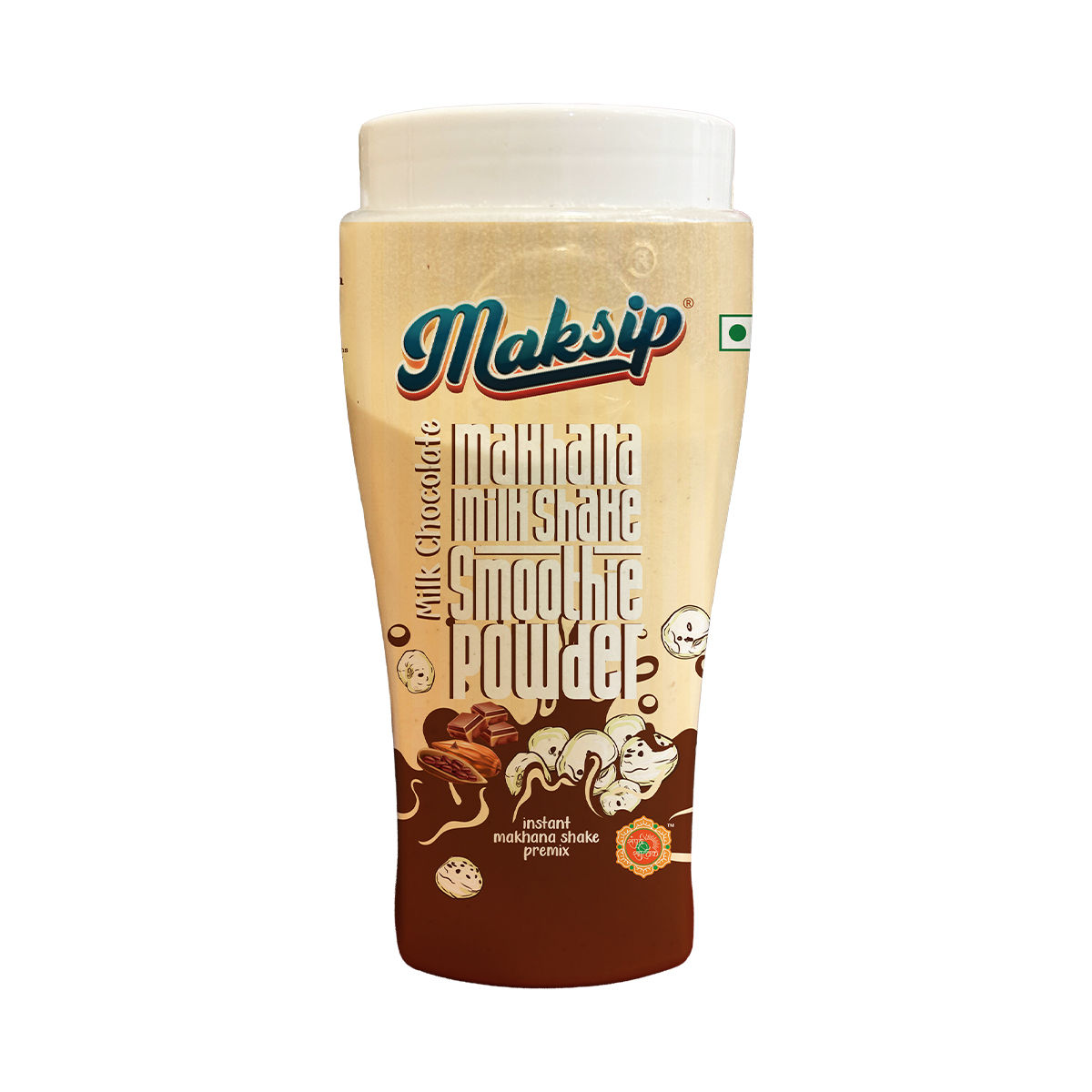 Mithila Naturals Maksip Instant Makhana Milk Shake Powder - 300 g | Milk Chocolate Flavour