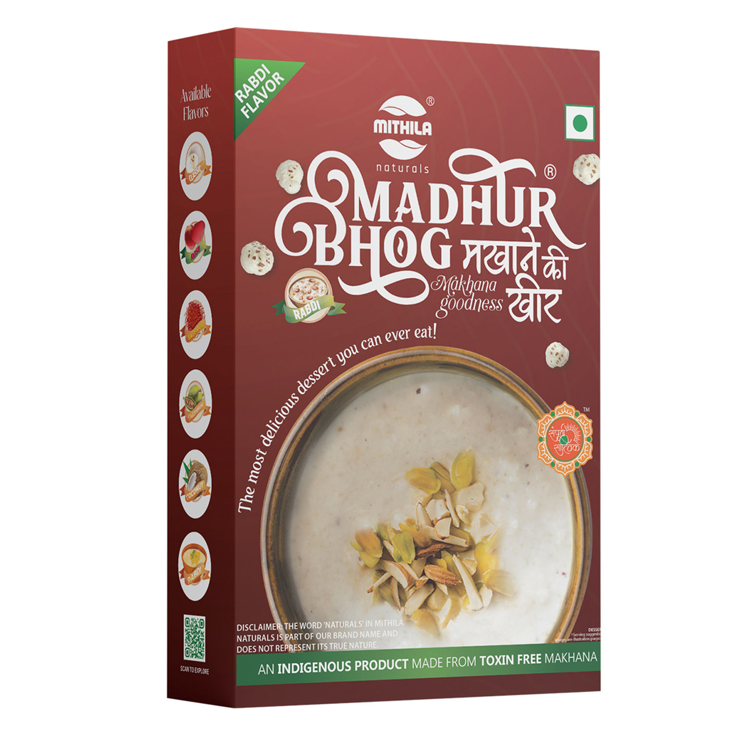 Mithila Naturals Madhur Bhog Instant Makhana Kheer Premix - 100 g | Rabdi Flavour