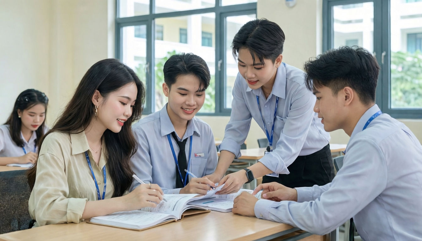 Bảng phân vai quản lý lớp học tại trung tâm giáo dục