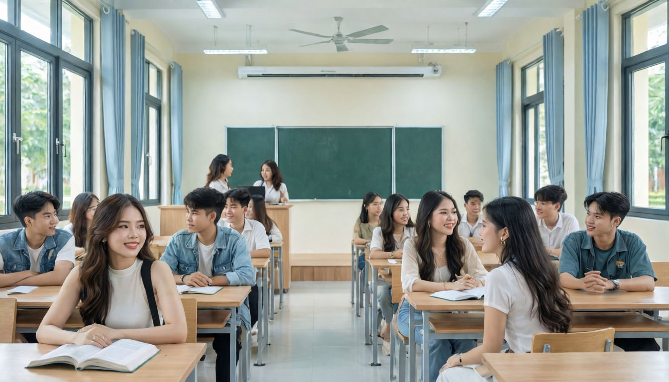 Một lớp học mới tại trung tâm giáo dục hiện đại