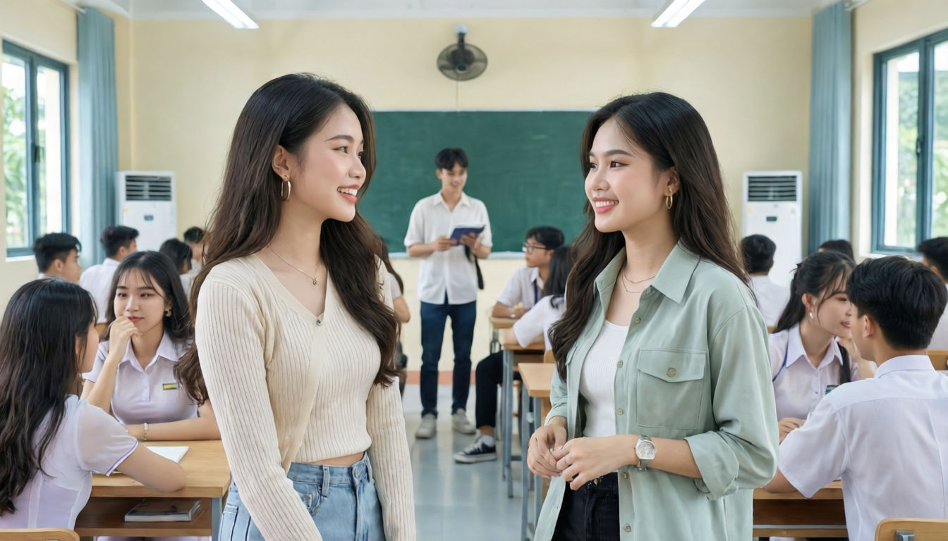 Môi trường lớp học hiện đại tại trung tâm giáo dục