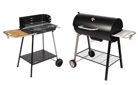 Barbecue à charbon ouvert et à couvercle