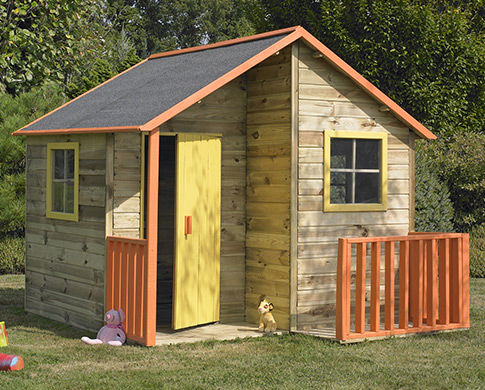 Cabane en bois pour enfant dans un jardin