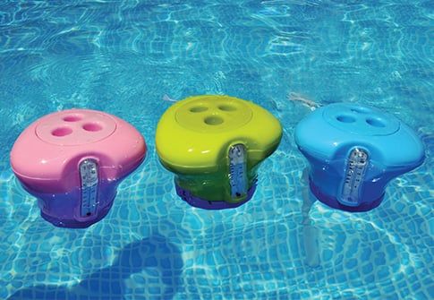2 Distributeurs Flottants Chlore Pour Piscine - 12,7cm, Réglables, PVC Durable Pour Spa Et Piscine Extérieure