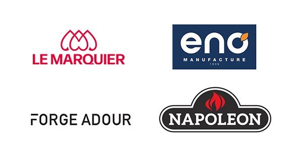 Logos des marques Le marquier, Eno, Forge Adour et Napoléon