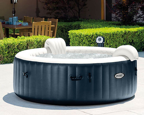 Spa gonflable rond couleur bleu marine
