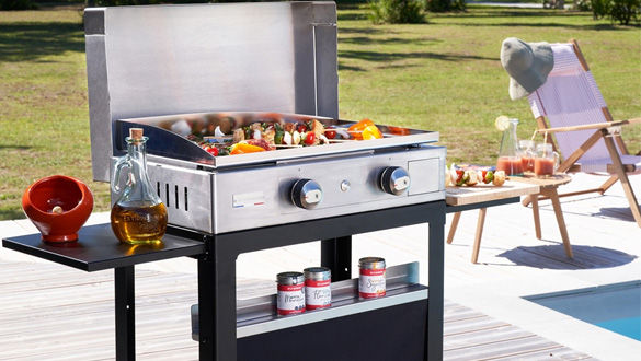 Plancha gaz Inox 2 feux Le Marquier