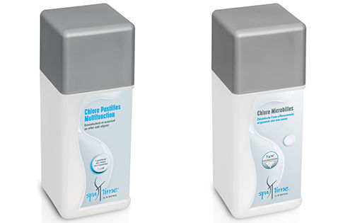 Contenants de pastilles de chlore pour spa