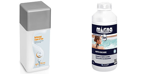 Contenants de produits nettoyants pour spa